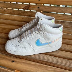 Nike Court Vision Mid ‘White Iridescent’ Women’s Sneakers - Size 8.5